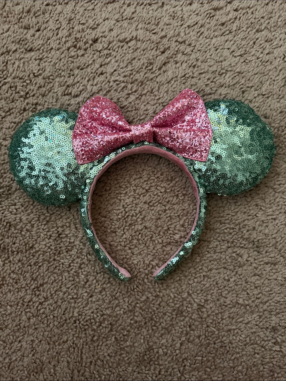 Disney Parks Mint & Pink Minnie Mouse Ear Headband